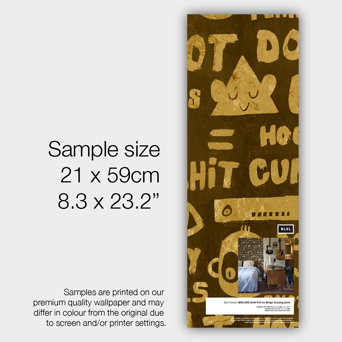 BKS-03S Gold Foil on Beige Cursing print Foil Sim Web Sample 2025.jpg